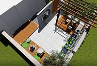 庭院景觀設(shè)計:鄭州46平方米小庭院設(shè)計