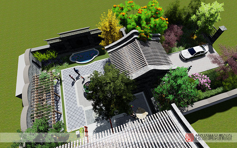 商丘別墅庭院設(shè)計(jì)效果圖